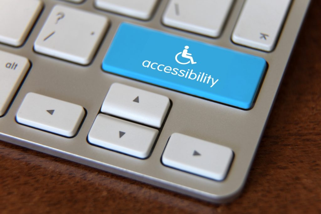 Accessibility testing - A keyboard with an accessibility button on it to show how important accessibility testing is.