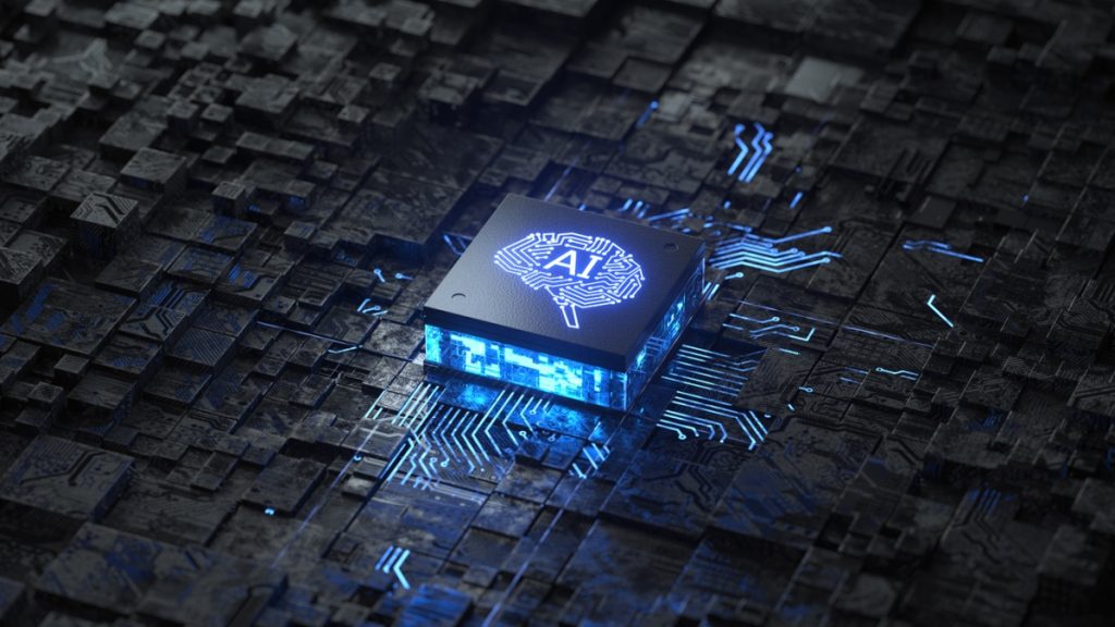 AI and SEO - Image showing an AI microchip