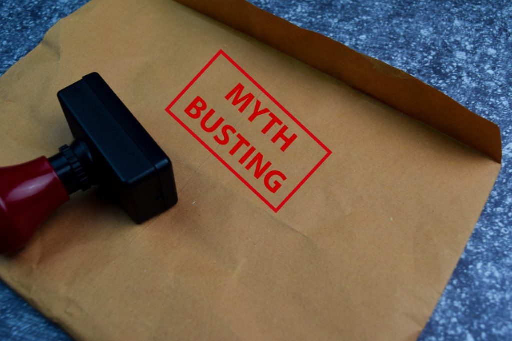 eCommerce Myths Busted - Brown enveloped with a stamp saying myths busted.