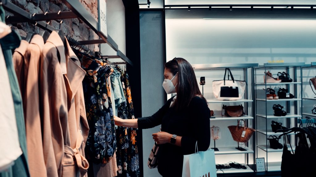 An image of a person shopping in a store.