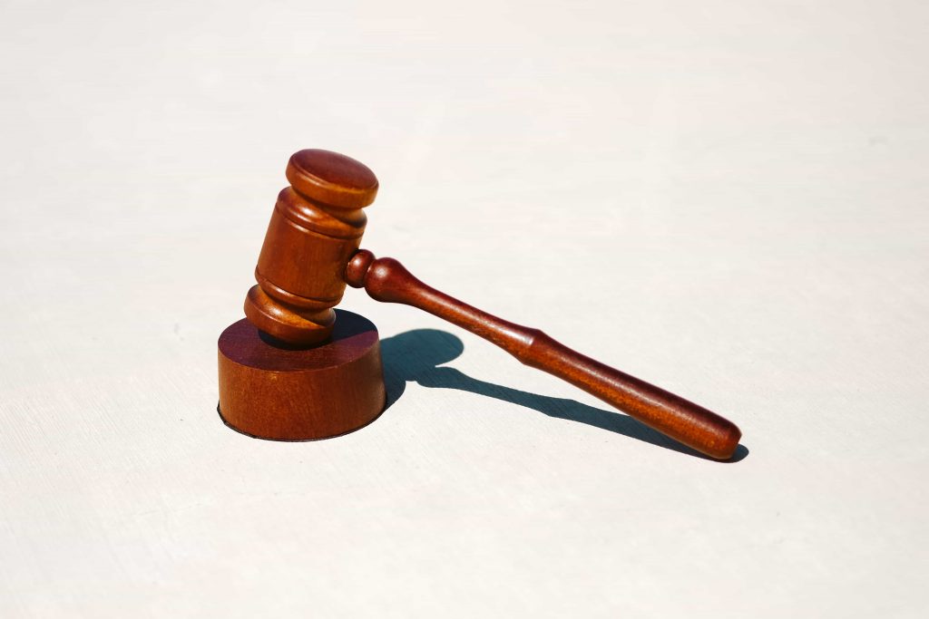 Image of a gavel to illustrate storytelling in business rules.