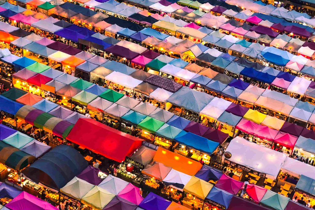 Image of a market in Bangkok